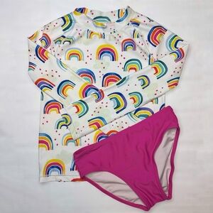 Harper Canyon Pink Rashguard Swim Set Vibrant Design